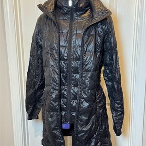 Calvin Klein Shiny Black Puffer Coat